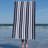 Maui Striped Cotton Oversized Reversible Beach Towel