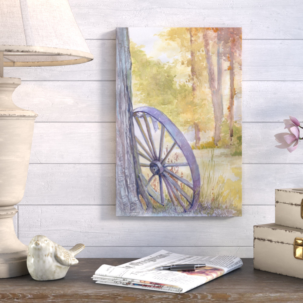 August Grove® 'Roue De Charette' Painting Print on Wrapped Canvas | Wayfair