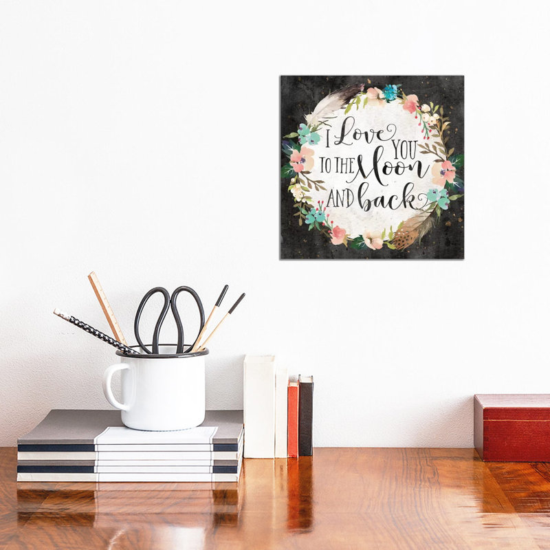 I Love You to the Moon and Back by Eden Printables - Wrapped Canvas Art Prints, 30.48 cm H x 30.48 cm W