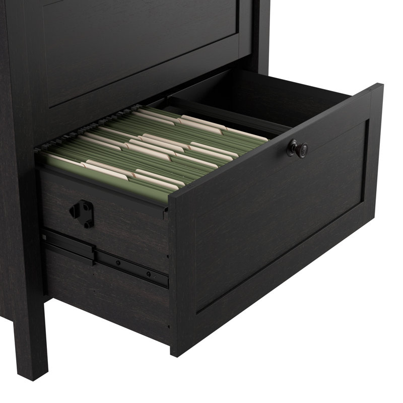 Taneicia Storage Bookcase, Black/Brown