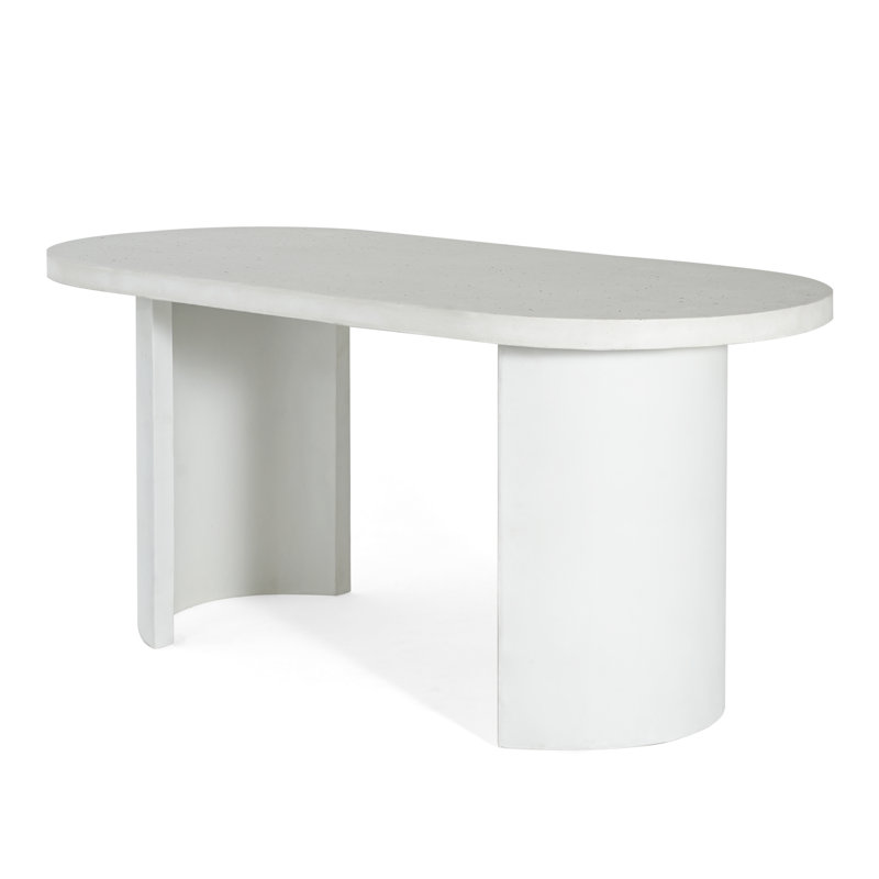 Table de salle à manger d'extérieur 67,5 "avec plateau Terrazzo Isle Isle