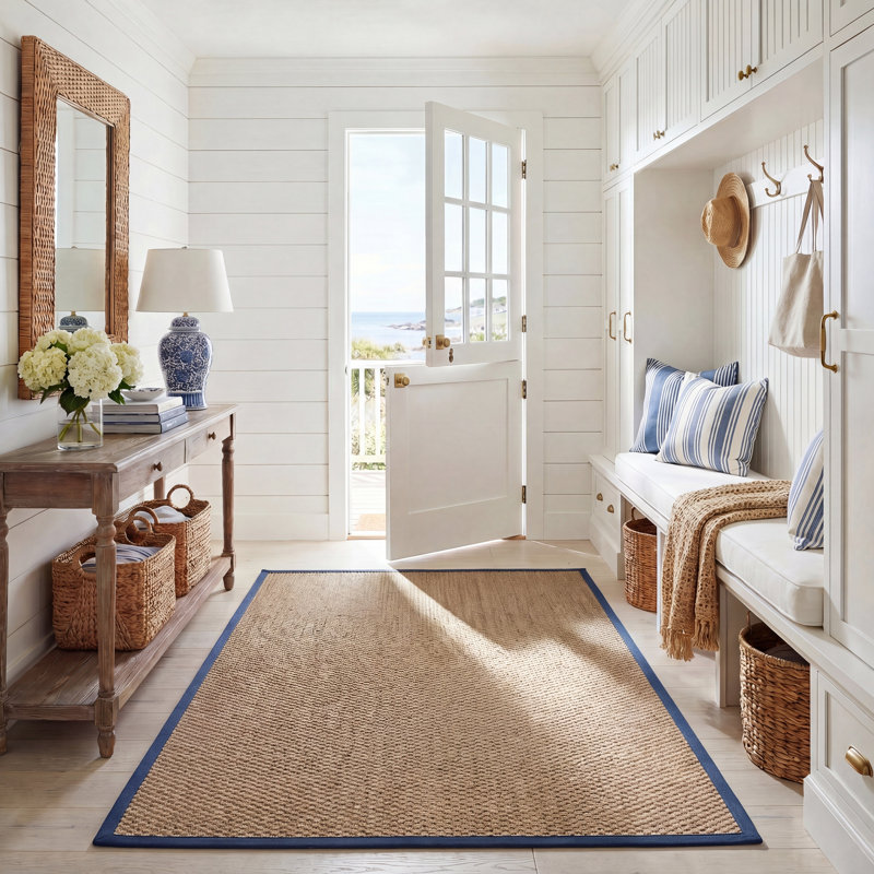 Natural Fiber 111 Seagrass No Pattern Rug, Rectangle 5' x 8'