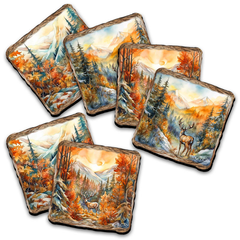 Ensemble de napperons et sous-verres Caribou