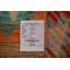 Tapis orange / rouille géométrique en laine tissé à plat à la main et rectangulaire 6 pi 7 po x 9 pi 7 po