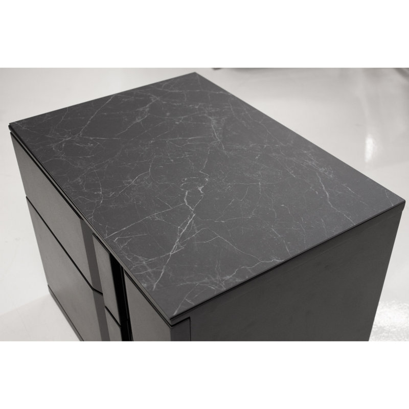 Table de chevet carbone, gris ardoise