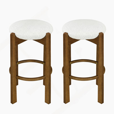Ensemble de 2 tabourets de bar avec dossier et repose-pieds, confortables et élégants pour la cuisine et le pub - Gris