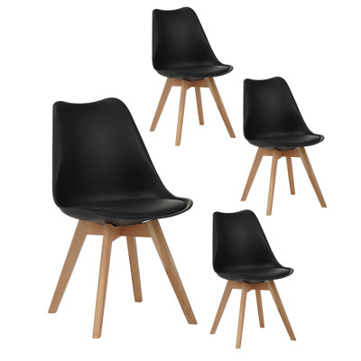 Ensemble de 4 chaises de salle à manger de style moderne médiéval