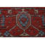 Tapis beige / rouge / bleu en laine noué à la main de conception unique 9 pi x 11 pi 9 po
