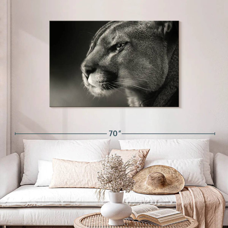 Brampt Cougar Face, 30" H x 45" W
