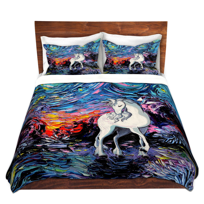  Housses de couette Aja Ann Van Gogh Regret Unicorn, Simple