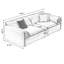 Causeuse-coussin modulable noire en cuir véritable