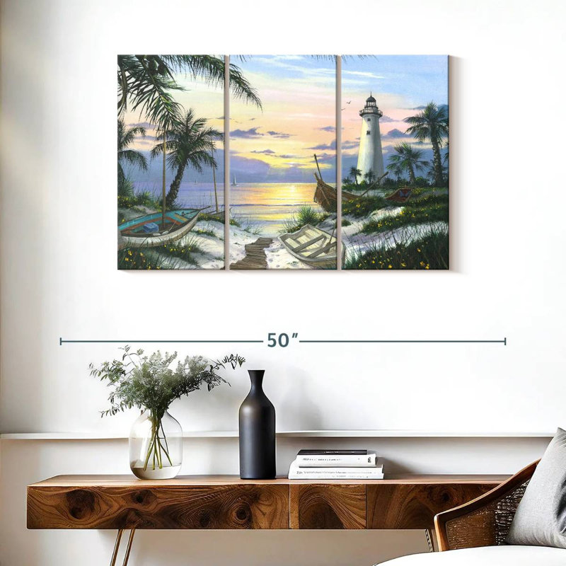 Gillard Lighthouse Landing Final, 24" H x 38" W