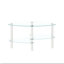 Table basse ovale transparente en verre, table moderne avec pieds en acier inoxydable, table à thé en verre à 3 couches pour le salon