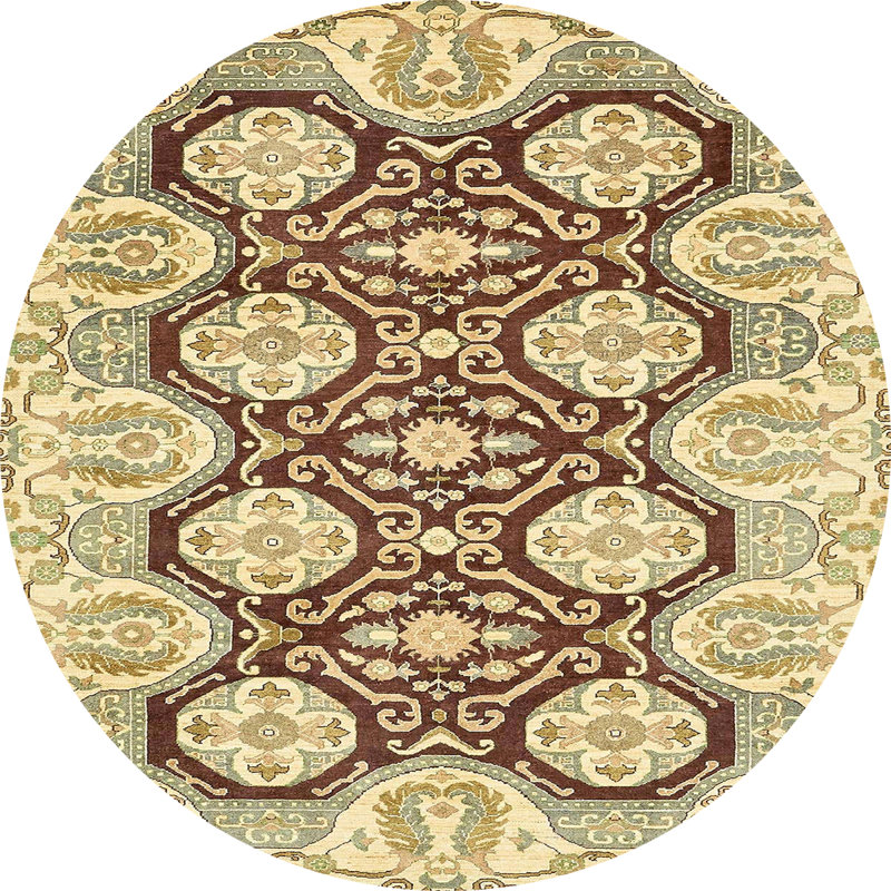 Tapis abstrait moderne 455, Rond 5 pi