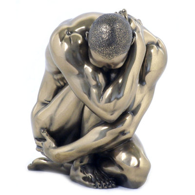 4.13 in H Nude Male - 767(Bronze), Poly Resin