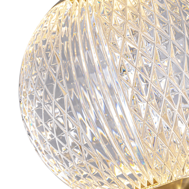Plafonnier encastré à DEL 1 lumière Marni, Laiton naturel