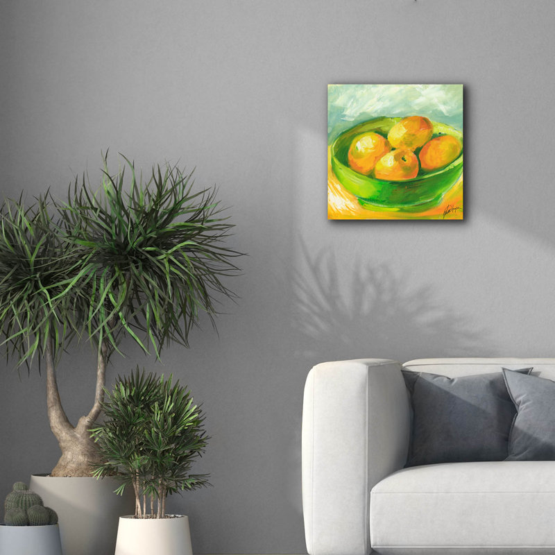 «Bowl of Fruit I» par Ethan Harper, art mural sur toile, H 18 po x l 18 po x P 0,5 po