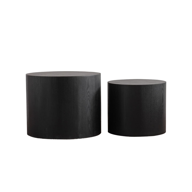 Nesting Coffee Table Set of 2, Black