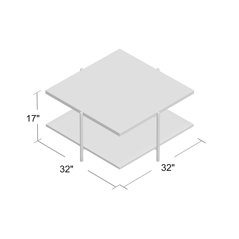 Ensemble de tables basses carrées 2 pièces