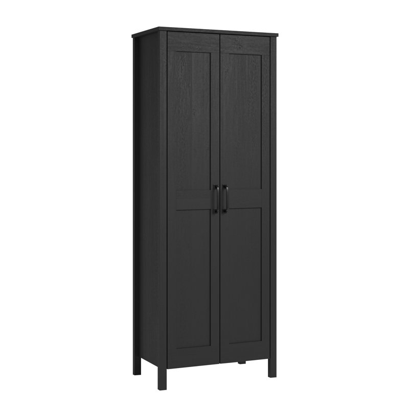 Armoire de rangement à 4 tablettes Colton, Chêne corbeau