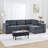 4-Seater Modular Sectional Sofa With Storage-1191699621