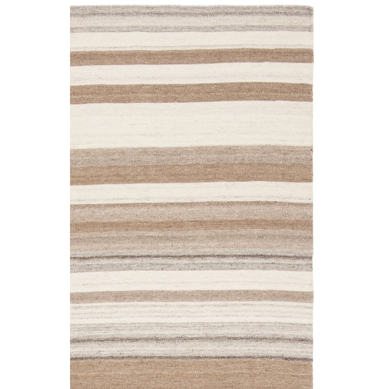 Tapis en laine / coton tissé à la main à plat Rodgers, Rectangle 2 pi 6 po x 4 pi