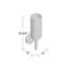 Applique murale d'intérieur 1 lumière V2121 Aquilar avec abat-jour cylindrique blanc en chrome-15631747
