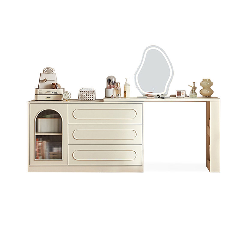 Coiffeuse avec miroir lumineux, 3 tiroirs