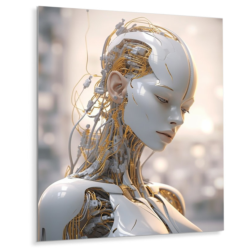 " Female Robot IV ", 40" H x 30" W x 1" D