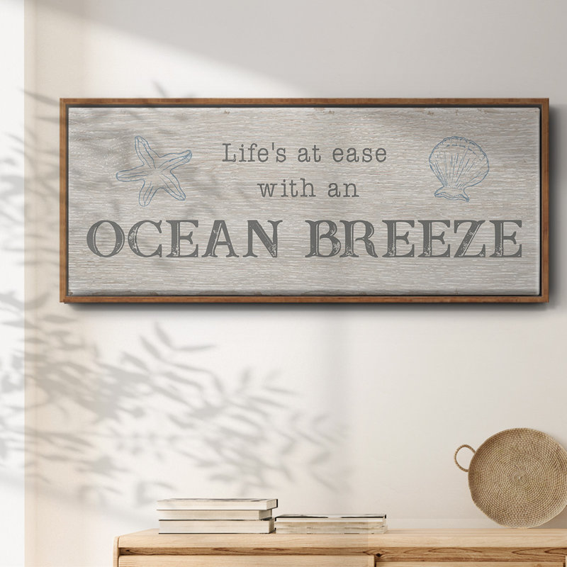 Brise océanique - toile encadrée, H 20 po x l 50 po