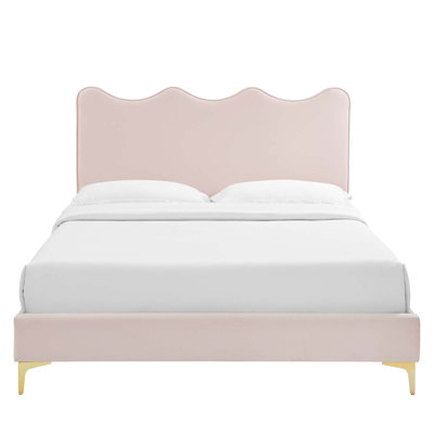 Modway Current Performance Velvet Platform Bed