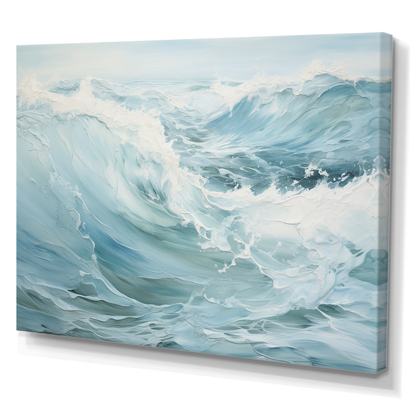 «Blue Ocean Storm And Rain - Storms», reproduction d'art sur toile, Toile tendue, H 30 po x l 40 po x P 1,5 po