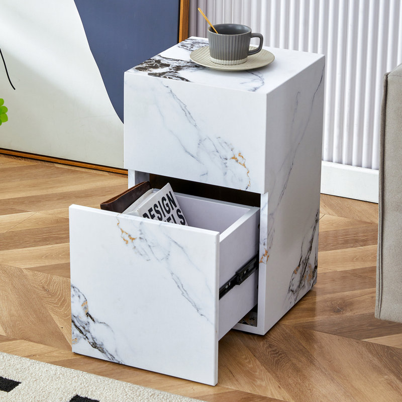 Compact MDF Coffee Table, Stylish Texture Design