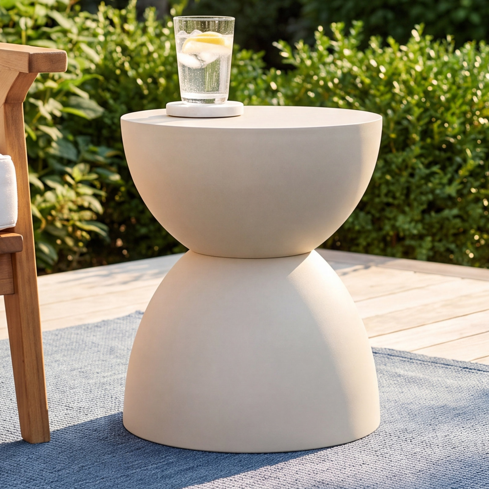 15.75'' Concrete Outdoor Side Table
