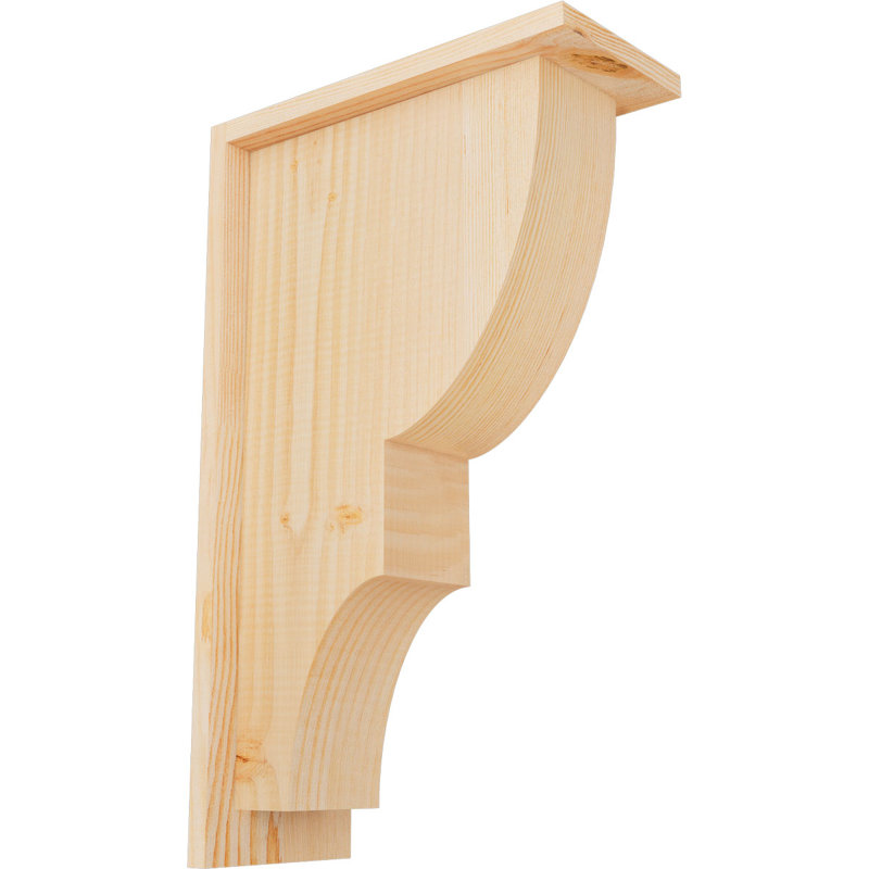 Corbeau Ridgewood avec contre-plaque, H 20 po x l 5,5 po x P 12 po, Sapin de Douglas, Lisse