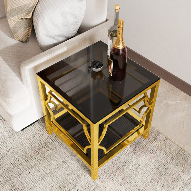 Table d'appoint 19,7 po Modern Gold, Black/Gold