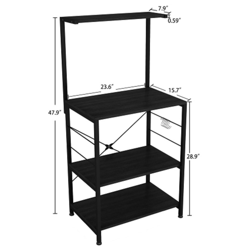 23.6'' Standard Baker's Rack with Microwave Compatibility