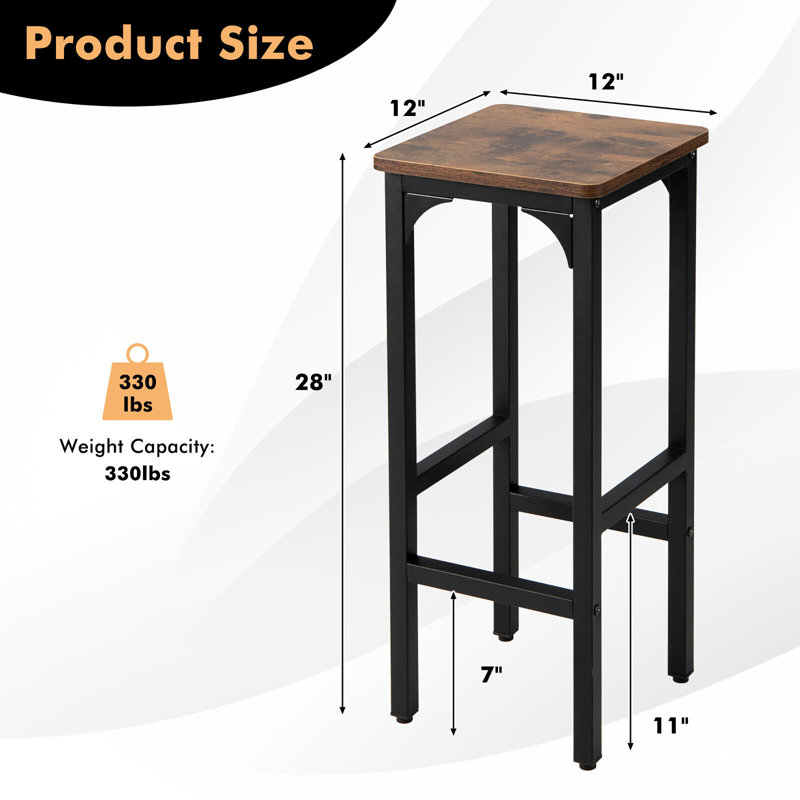 Laiton Counter Stool with Steel Frame, 4