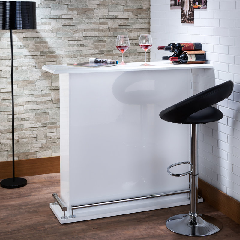 Table de salle à manger rectangulaire à 6 tablettes au fini blanc lustré et élégant avec 6 tablettes
