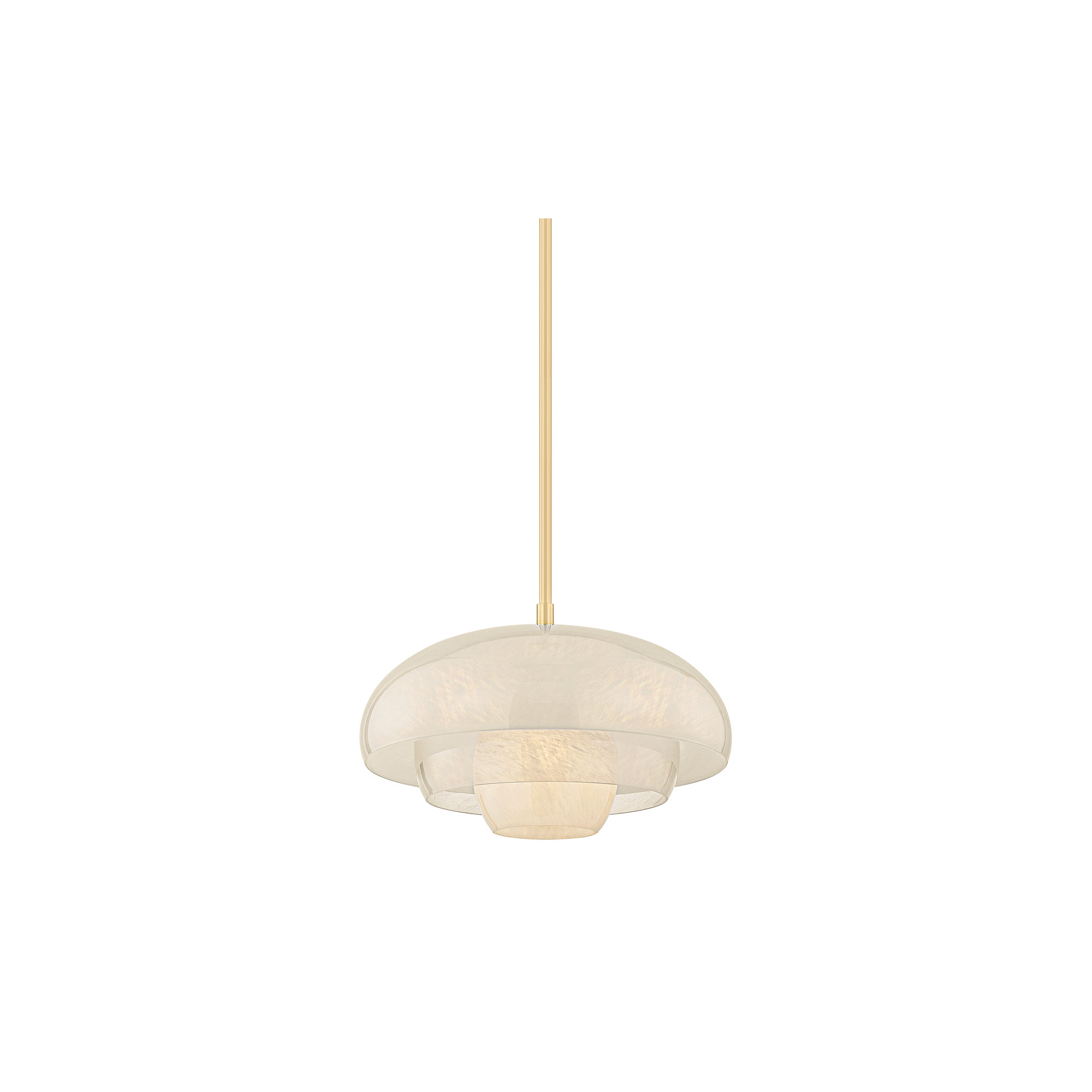 Auburndale Pendant in Aged Brass, Brass