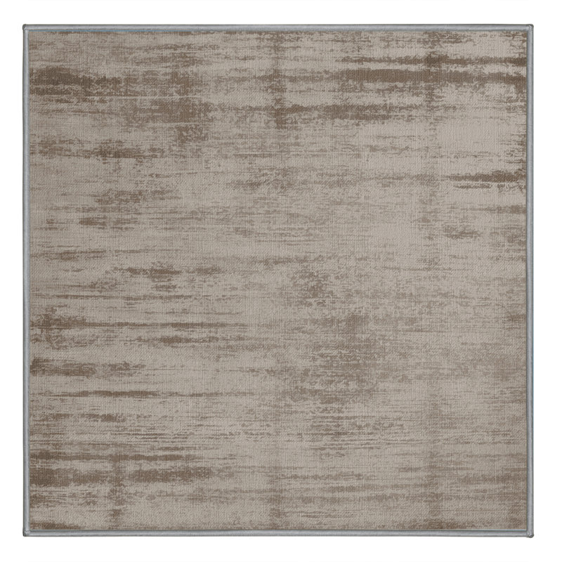 Machine Washable Abstract Gray Area Rug, Square 3'