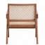 Fauteuil d'appoint beige et naturel