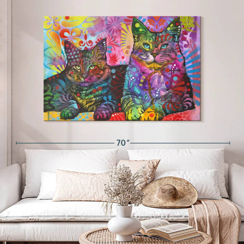 2 Cats, 34" H x 51" W