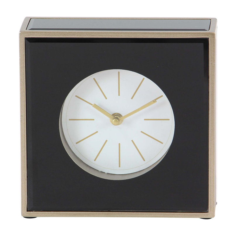 Horloge de table carrée moderne, Noir