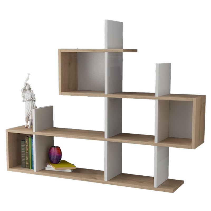 Floating Shelf, White/Brown