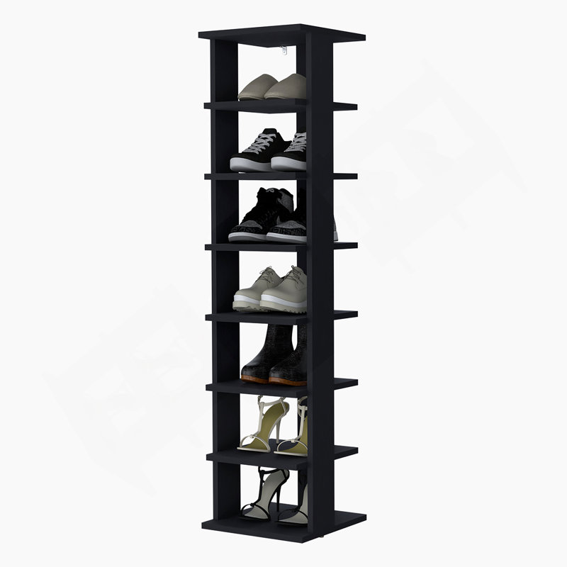 Wenge 7-Tier Tall Vertical Shoe Rack, Wenge