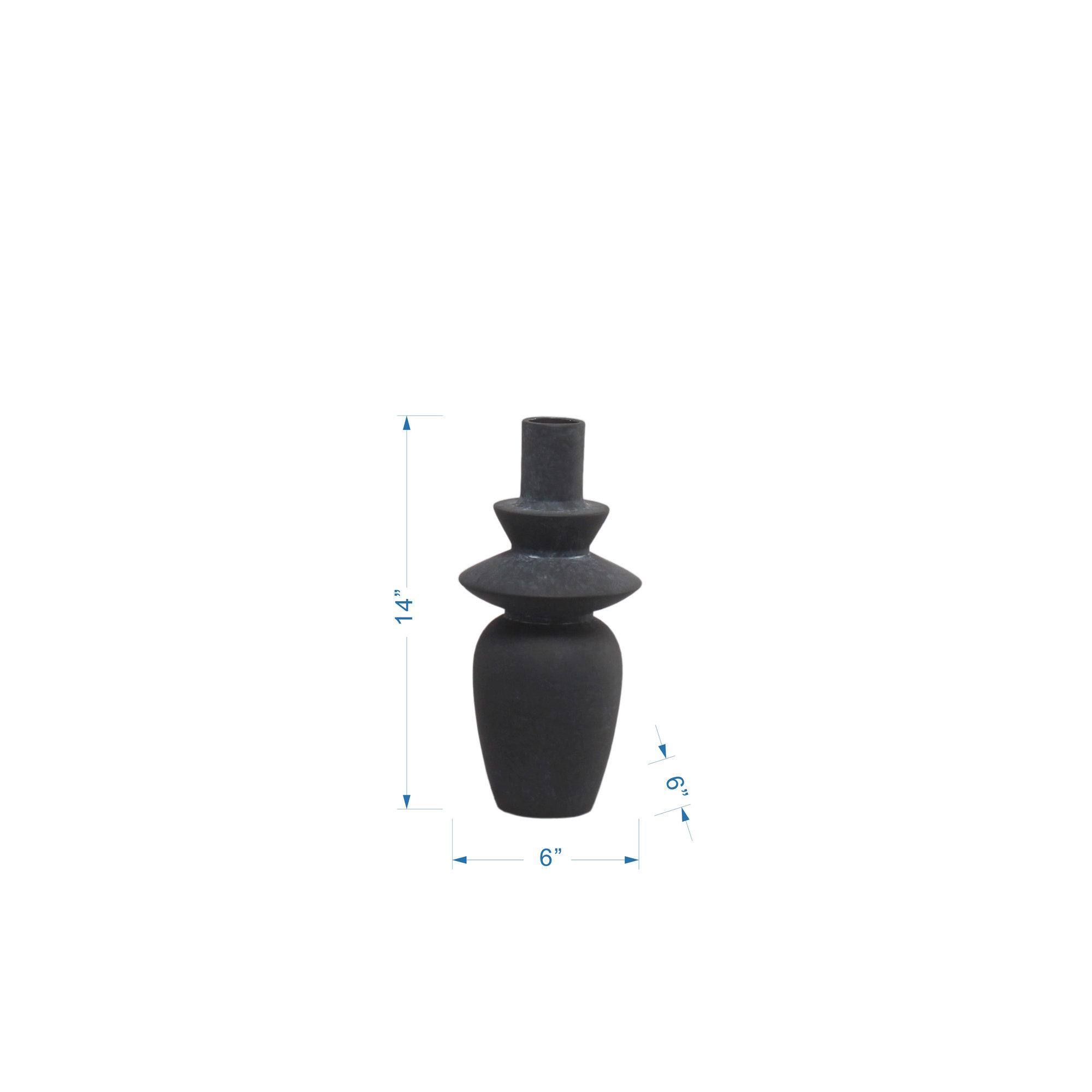 Fitzpatrick Ceramic Table Vase, Black