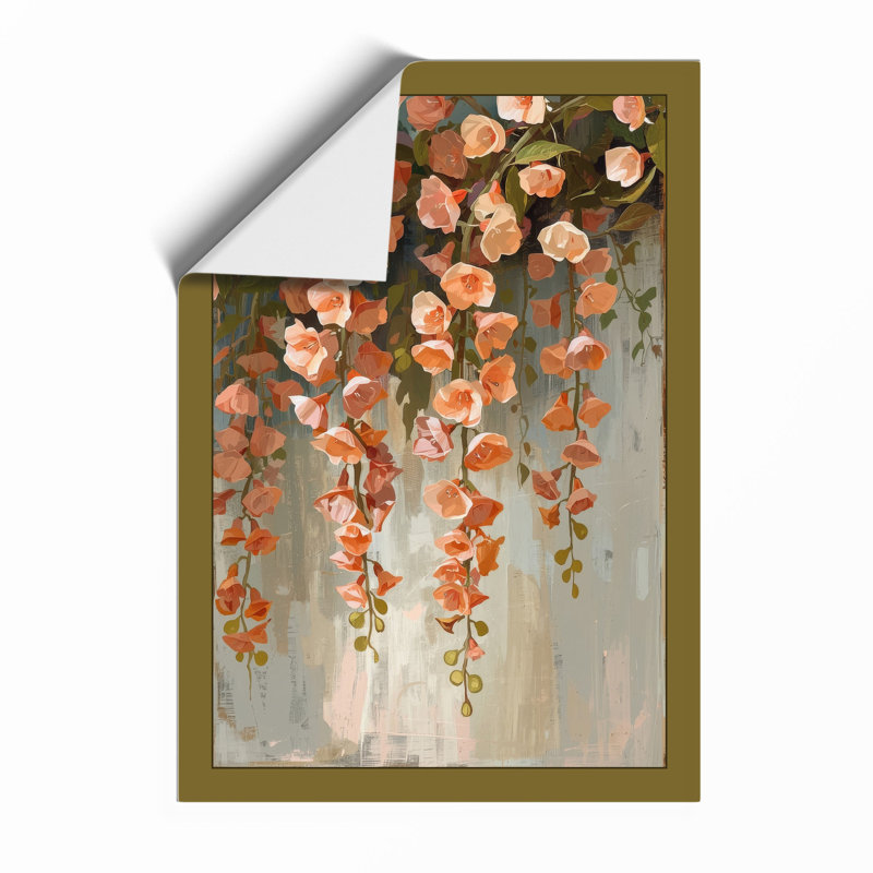 Falling Bloom Botanical - Framed Print, A4 - 29.7 x 21.0 cm, Unframed