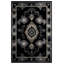 Tapis marocain noir en coton et polyester à imprimé numérique Reuben Collection-1828426534
