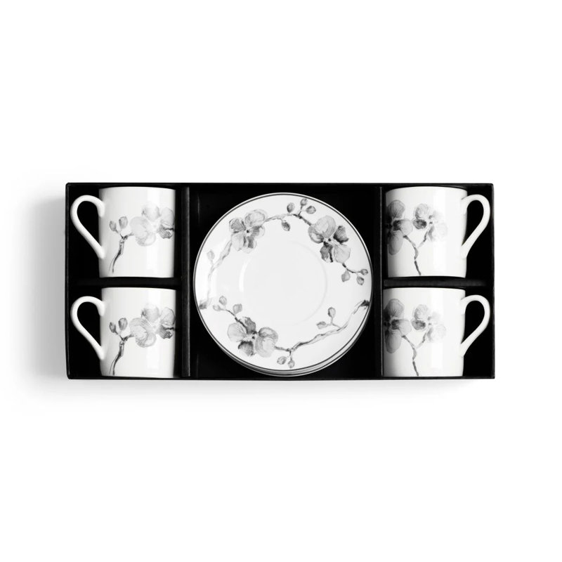 Black Orchid Demitasse Set